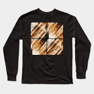 Brown diagonals Long Sleeve T-Shirt